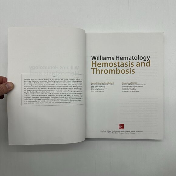 Williams Hematology Hemostasis and Thrombosis by Kenneth Kaushansky Paperback - Picture 8 of 11